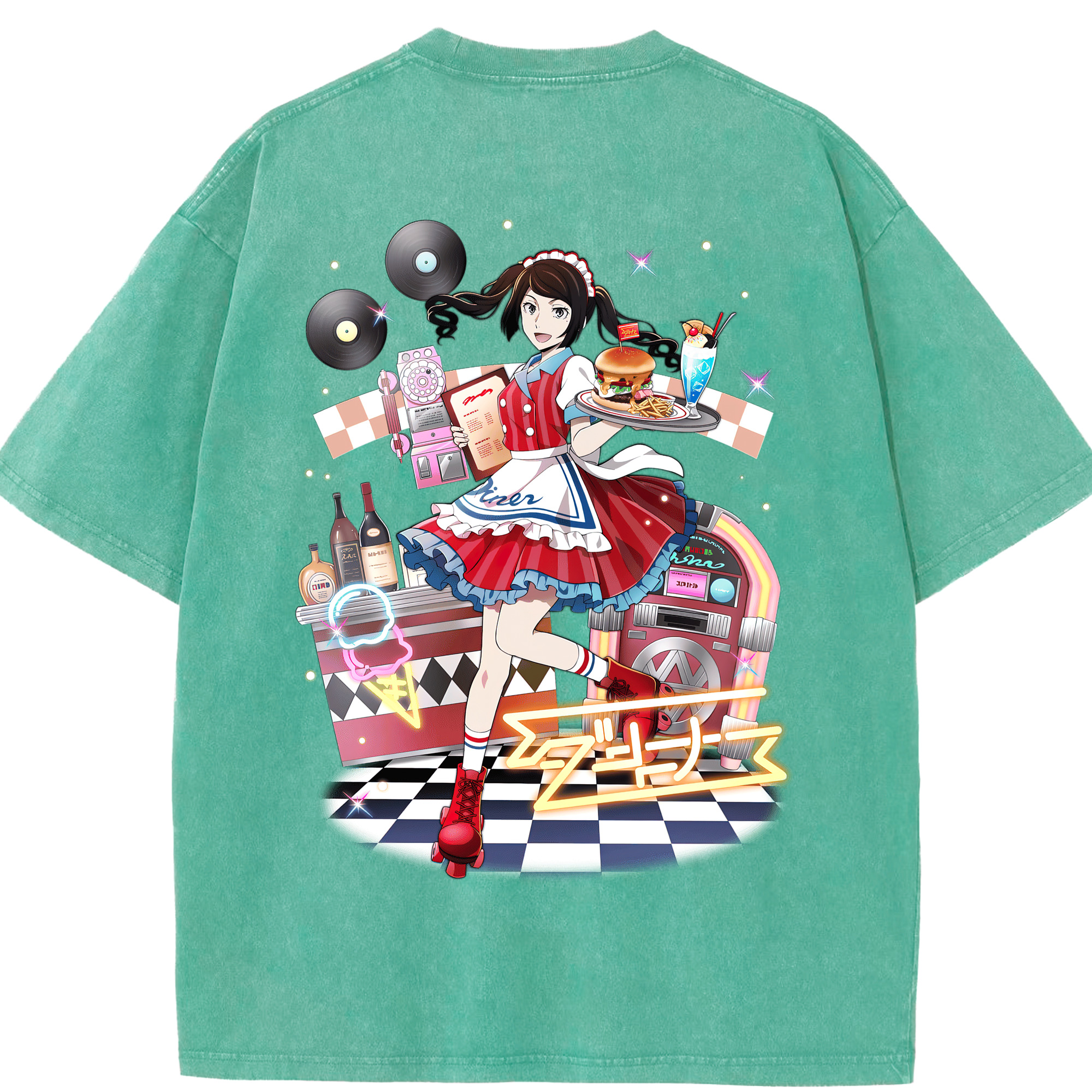 （画像用） 文豪ストレイドッグス Bungo Stray Dogs 綿100% ヴィンテージ風 半袖Tシャツ（背面プリント）